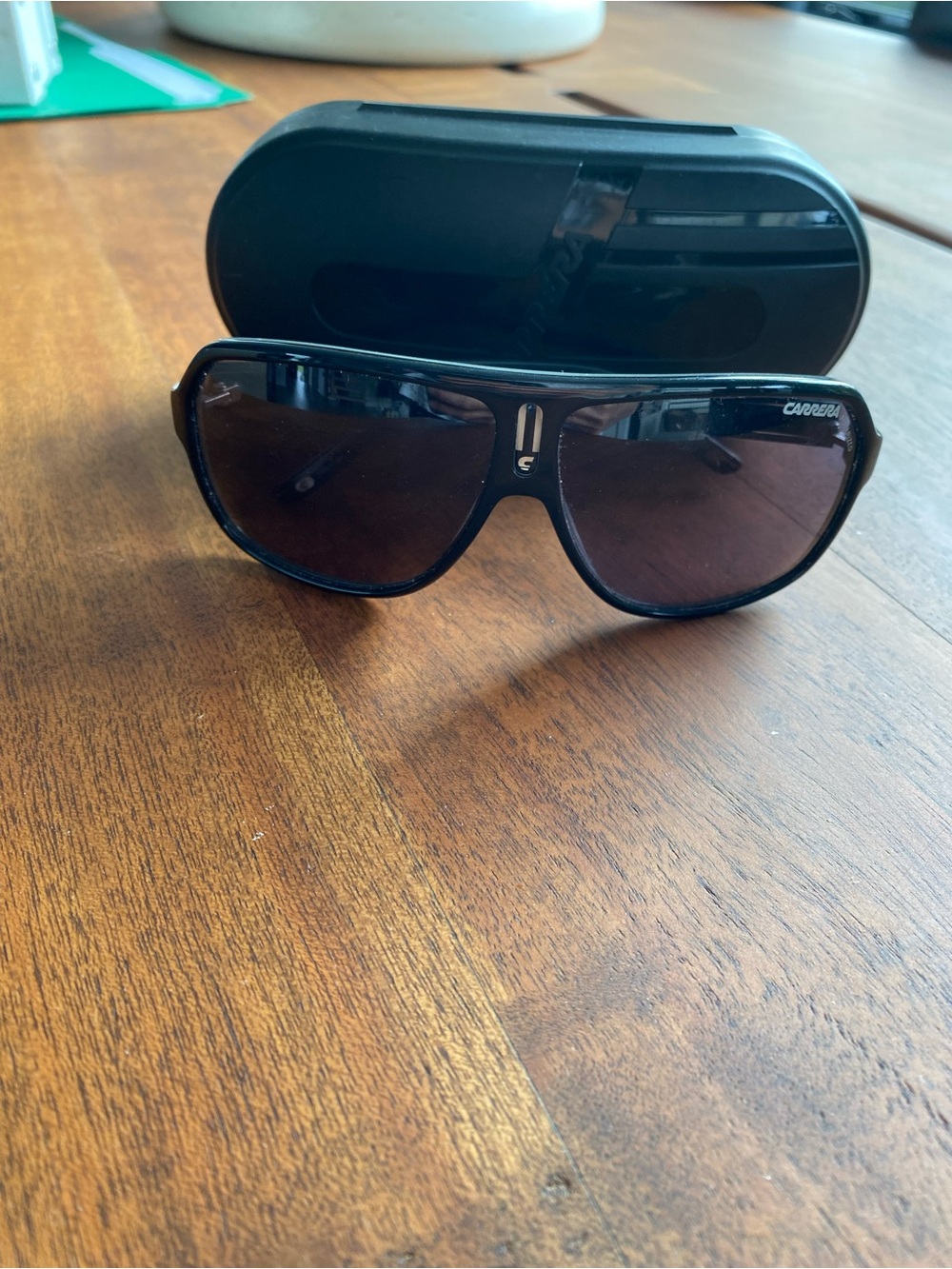 Carrera Black Sunglasses with Brown Lenses